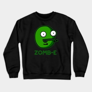 Zom-E Cute Halloween Zombie Alphabet E Pun Crewneck Sweatshirt